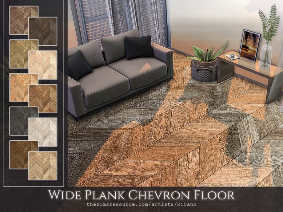 Паркет Wide Plank Chevron Floor
